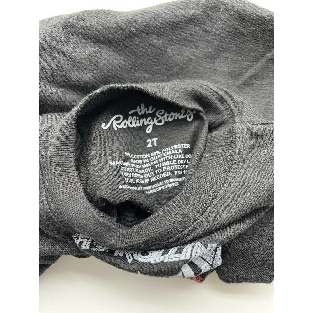 The Rolling Stones U.S Tour ‘78 Black Short Sleeve Toddler Band Tee Size 2T - Picture 4 of 4